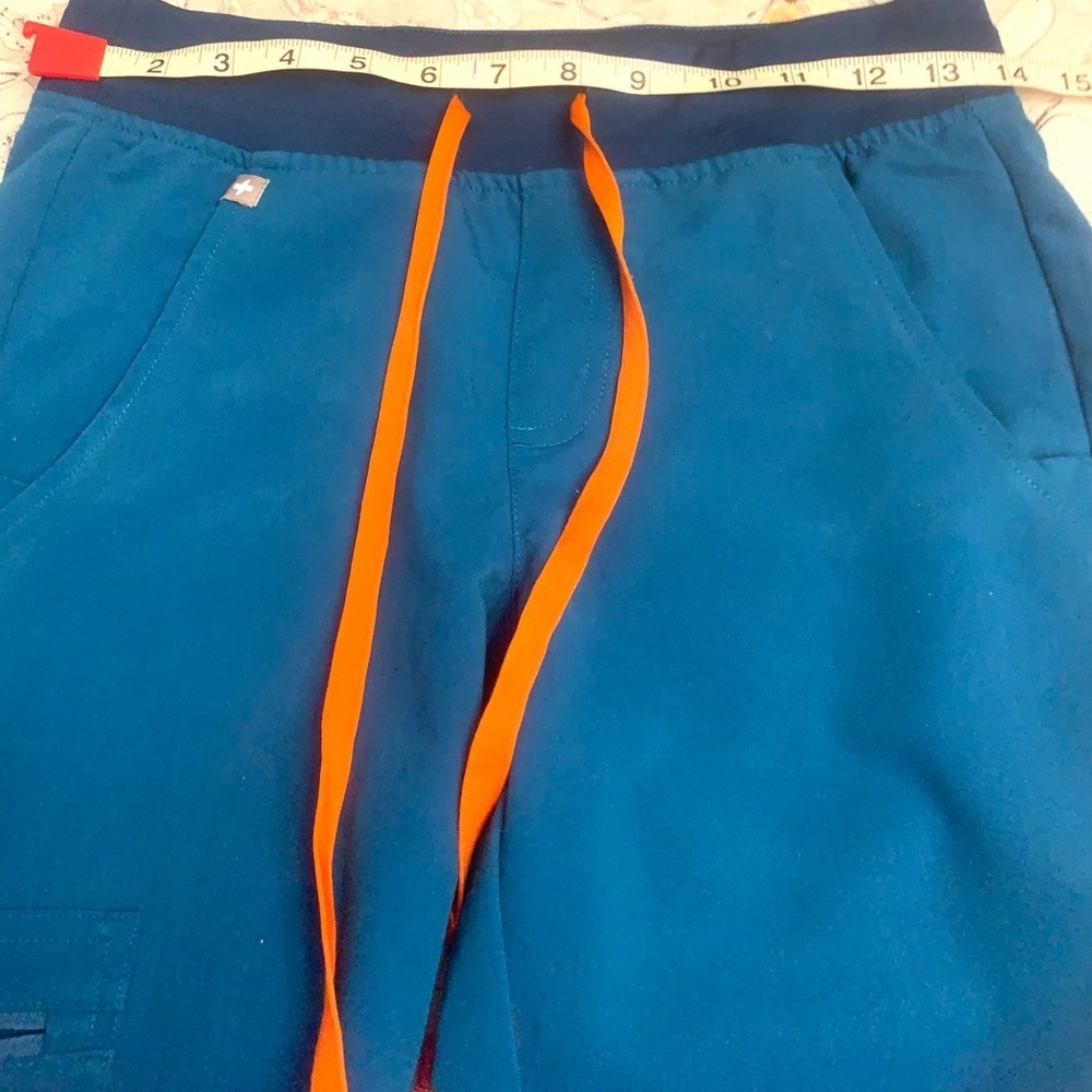 Figs Blue Teal Tone Medical Uniform Joggers Style Set Tops XXS, Pants  XXSP - Picture 6 of 11